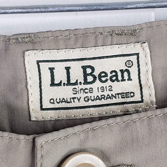 LL Bean Pants Cargo Mens L Gorpcore Khaki Nylon Stretch Hiking Camping 36X28 - Picture 7 of 10